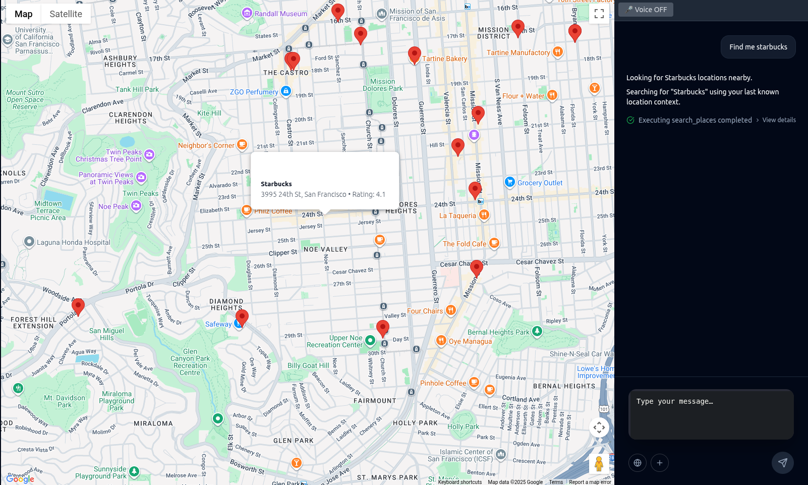 Maps showing correct location